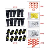 10 kit 20pcs 2 pin way waterproof electrical wire connector plug automobile connection
