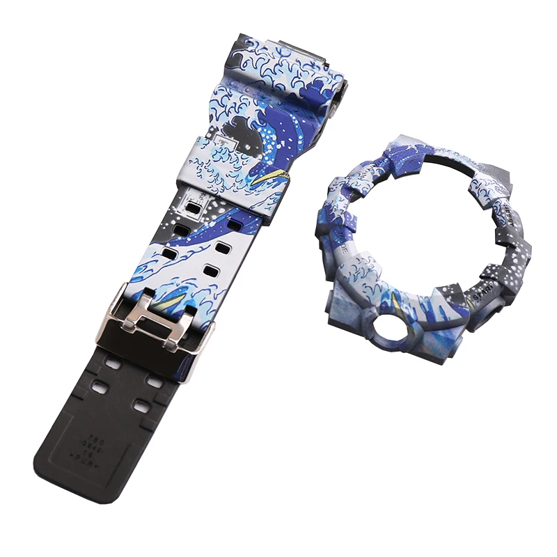 Modified Resin strap case for Casio G-SHOCK GMA GA110 BA110 DW5600 6900 Camo strap Unisex watch accessories