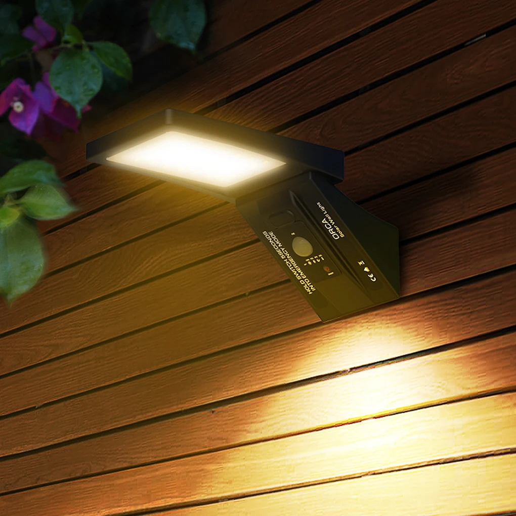 

ABS PC Solar Powered Wall Light Detachable Wide Angle Battery Operated Movement Detection Garden Street Lamp Warm 3000K