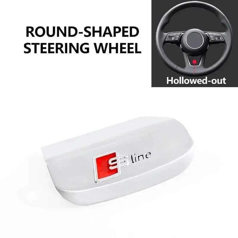 

Круглые/D-образные наклейки на руль автомобиля, декоративная наклейка для Audi Sline Logo A3 A4 A5 A6 Q3 Q5 Q7 Q2L, аксессуары с именной табличкой