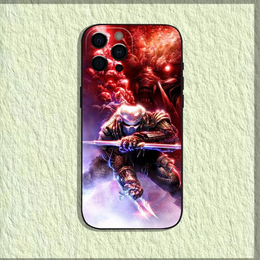Чехол для телефона Yautja The P-predator iPhone 16 15 14 13 12 11 Pro X XS Max XR Plus мягкий черный мини-Чехол