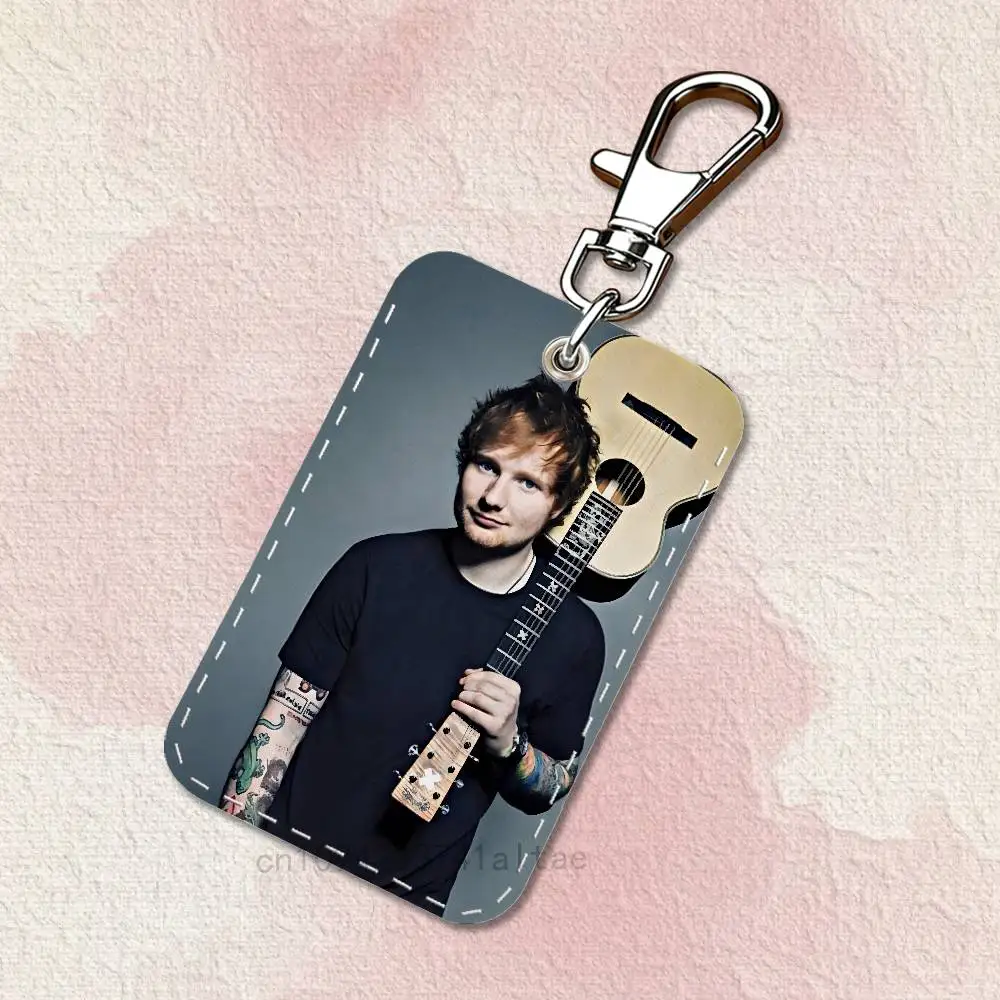 Кожаный прямоугольный картхолдер Ed Sheeran с брелоком для ключей и транспортной карты (art.: 3920d92d55148) - 3920d92d55148