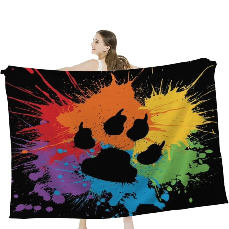 

Paw Pride: Dark 2019 Soft Velvet Blanket Lightweight Bed Blanket Home Decor Fleece Blanket
