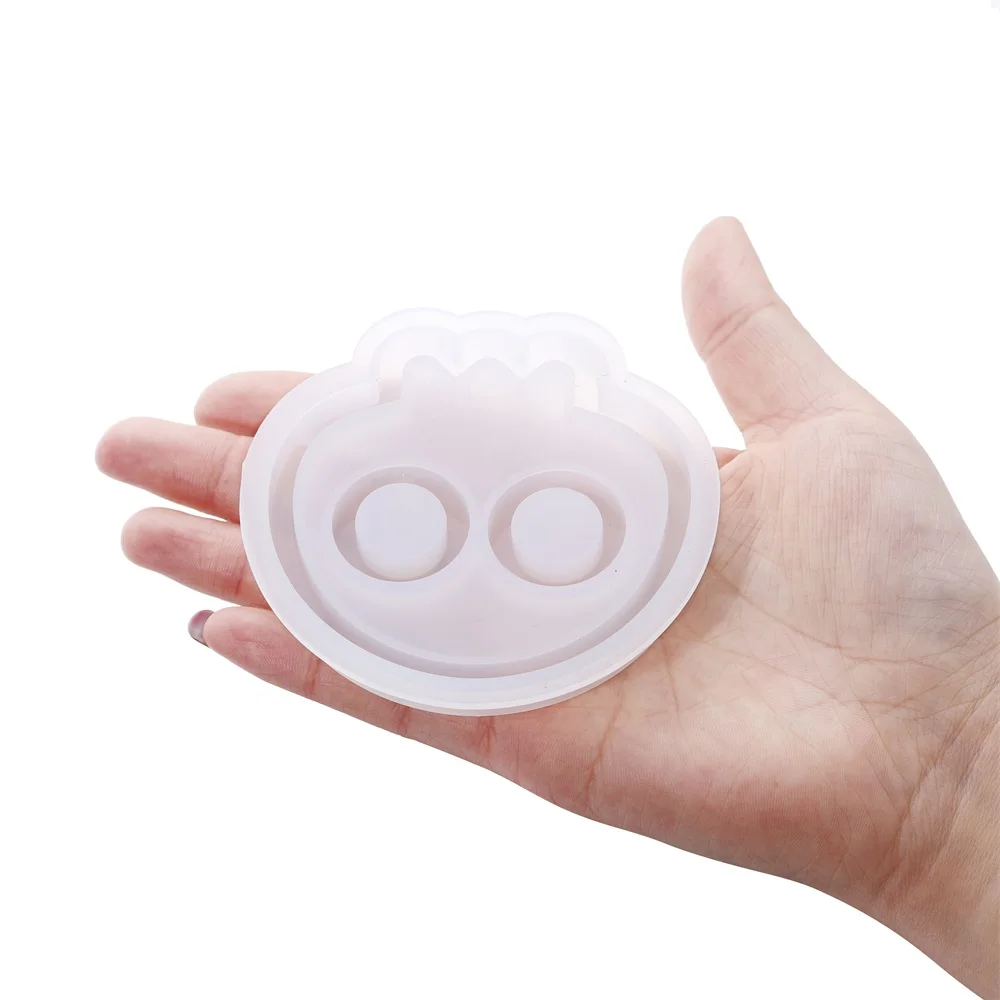 Clear Quicksand Cartoon Skull Silicone Molds Shaker Quicksand Oil UV Resin Epoxy Mold For Pendant Candle Handmade Soap Tools images - 6