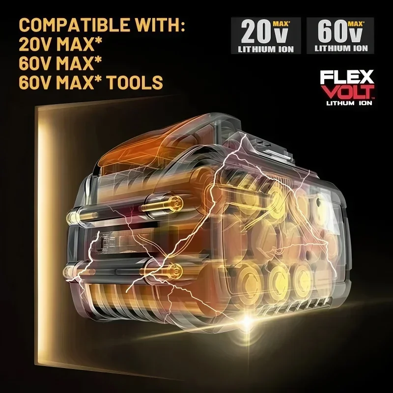Фото 100% Оригинальный аккумулятор Dewalt 20V 2Ah 5Ah 6mAh для электроинструментов DCB206 DCB205 DCB200 DCD791 DCD805 №5