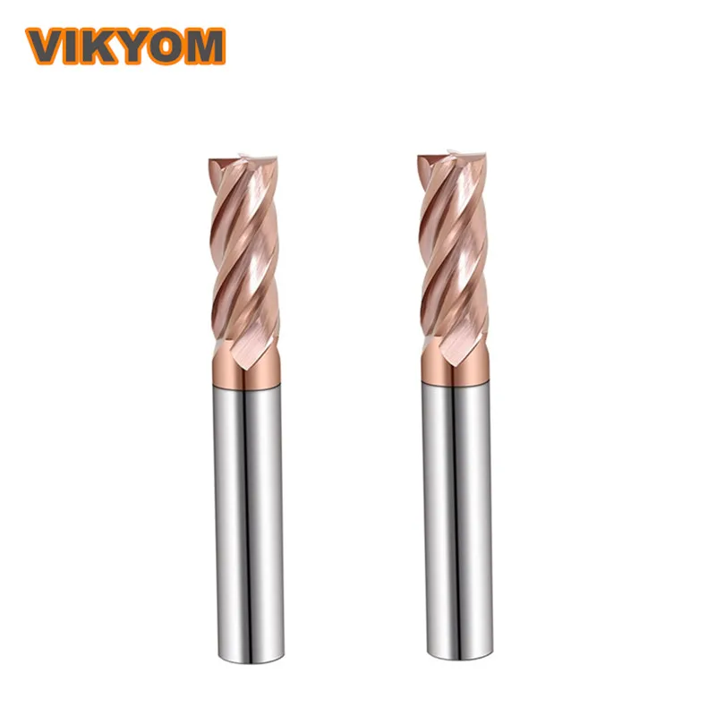 

Вольфрамовый стальной Фрезерный резак с плоским дном 55 градусов С 2/4 канавкой и бронзовым покрытием, диаметр 10 ~ 20 мм, острый, прочный