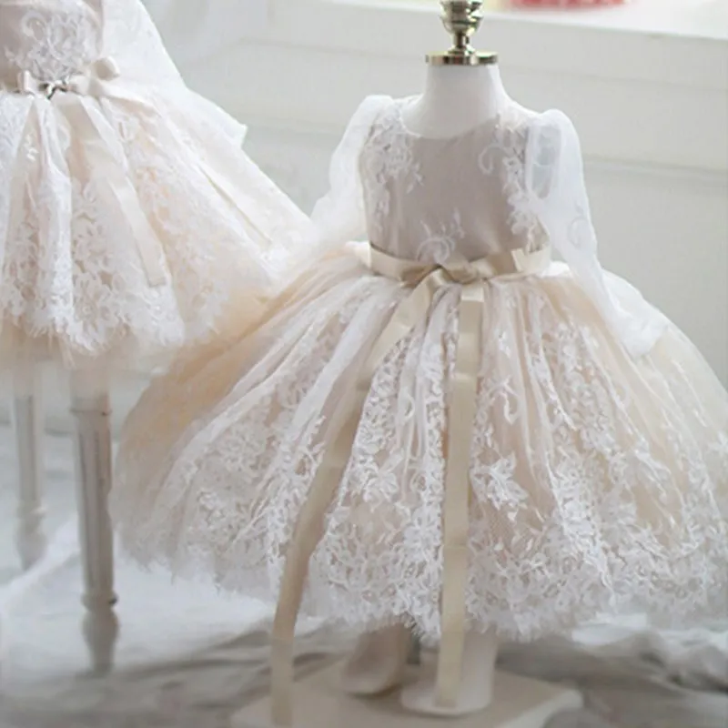 

Детское винтажное кружевное платье с длинным рукавом, на возраст 1-5 лет