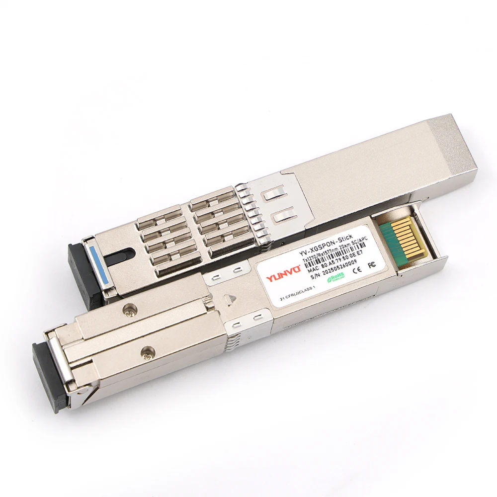 Фото 10G SFP+ 1270/1577нм 20км SC/APC/UPC с веб-интерфейсом, прошивка 8311, XGSPON ONT ONU Stick для FTTH №1