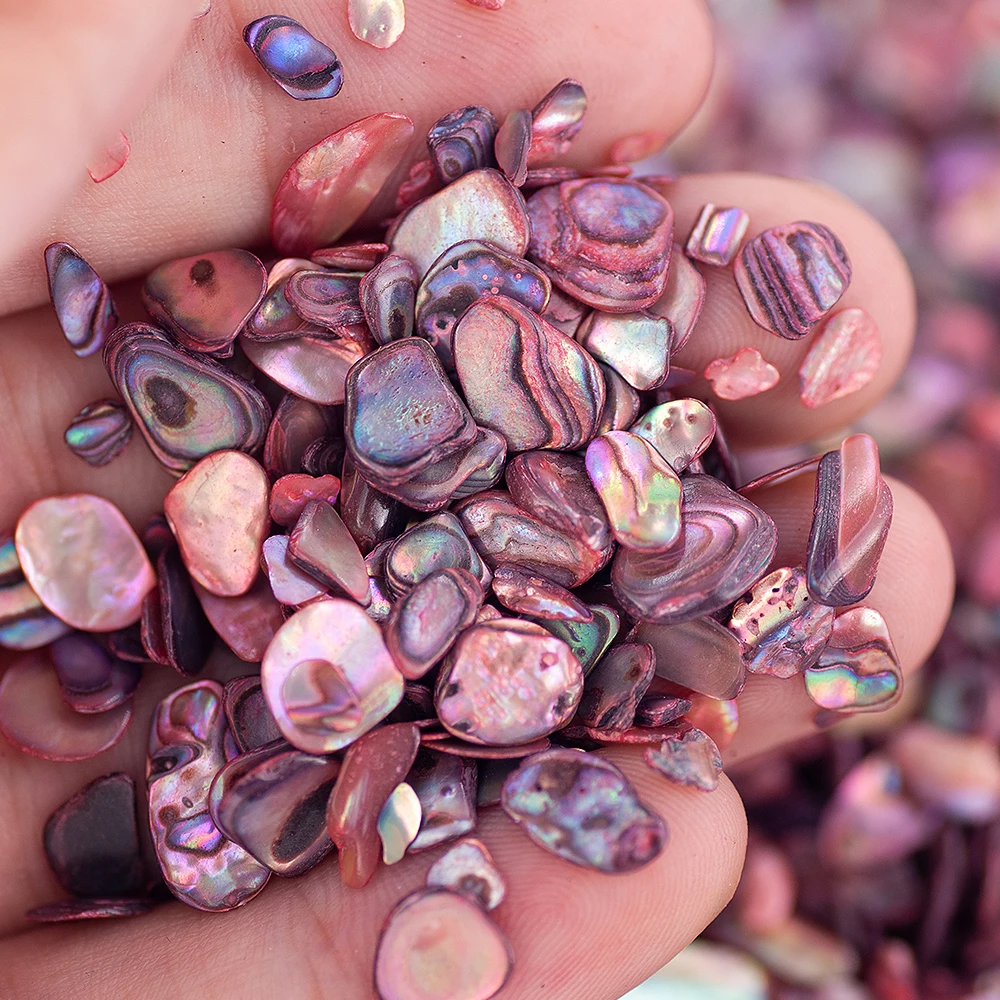 

100ML/Box 3D Gradient Texture Abalone Shell Pieces Irregular Glitter Abalone Nail Art Fragments For Handmade Accessories