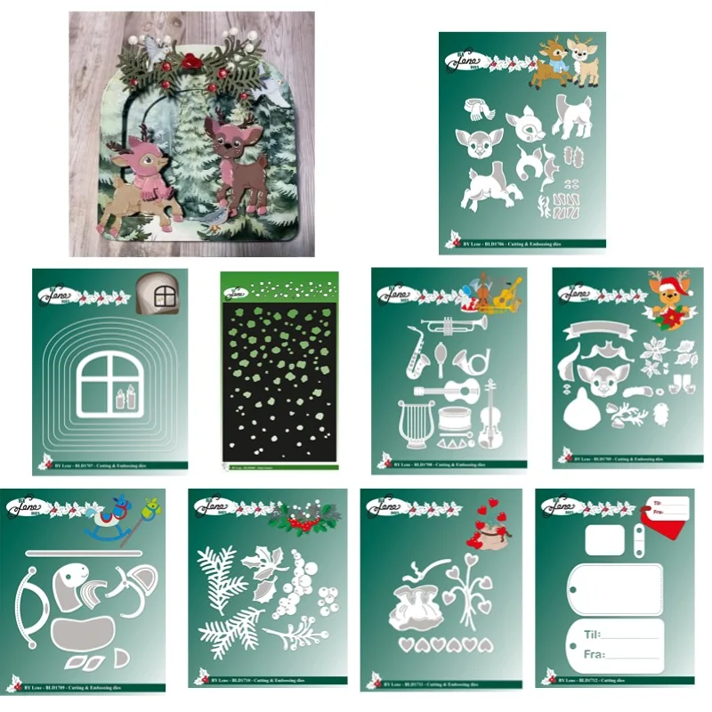 HorseHearts барабан музыка Рождественская лиса металлические штампы силиконовые