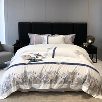 european longstaple cotton bedsheets luxurious bedding 4 sets pure cotton embroidery pattern quilt cover sheet pillowcase