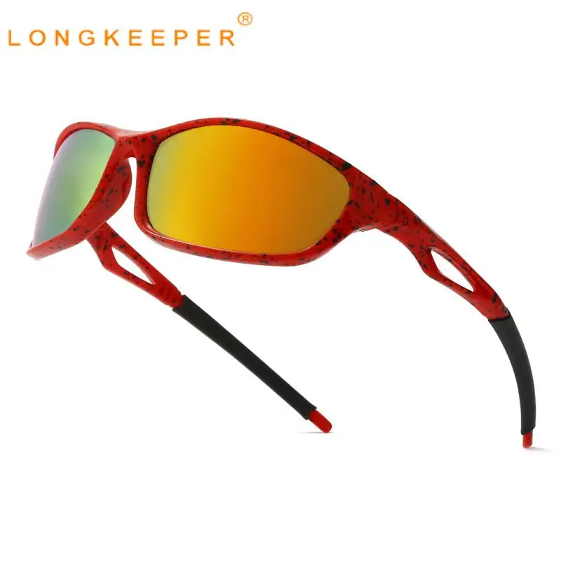 

Longkeeper Fashion Y2K Men's Sunglasses Polarized Vintage Punk Sun Glasses Women Men Wrapped Around Fishing Sport Eyewear Uv400