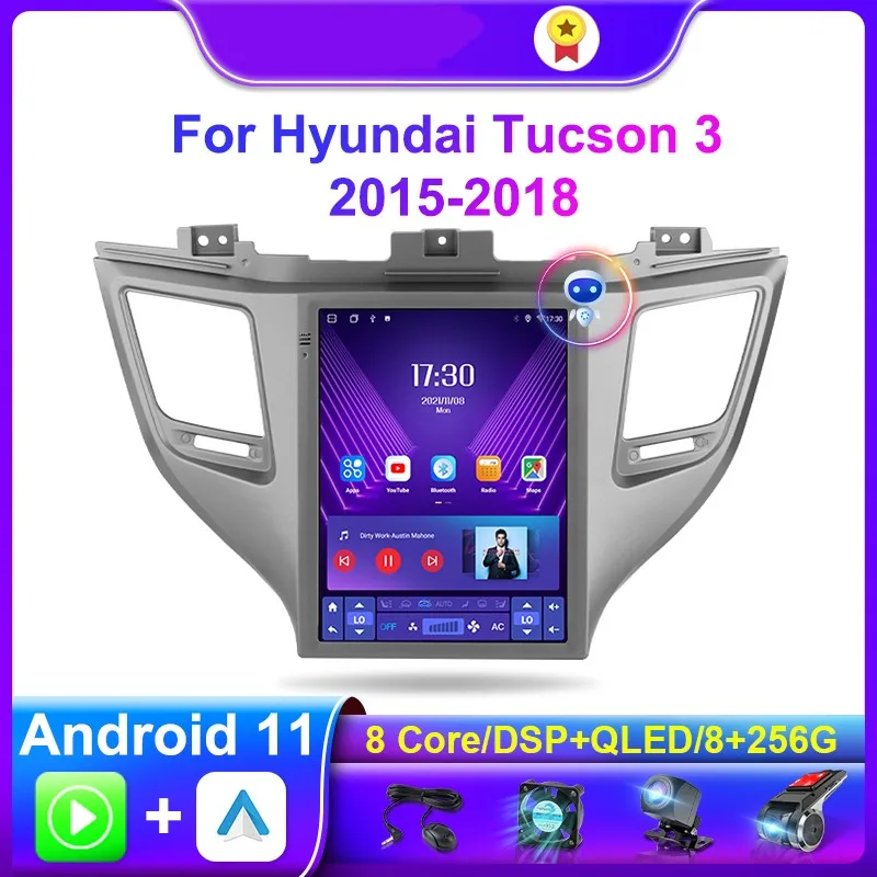

Dton Android 11 Car Radio Multimedia Video Player For Hyundai Tucson 3 2015-2018 2 Din Navigation GPS 4G+WiFi Carplay Head Unit