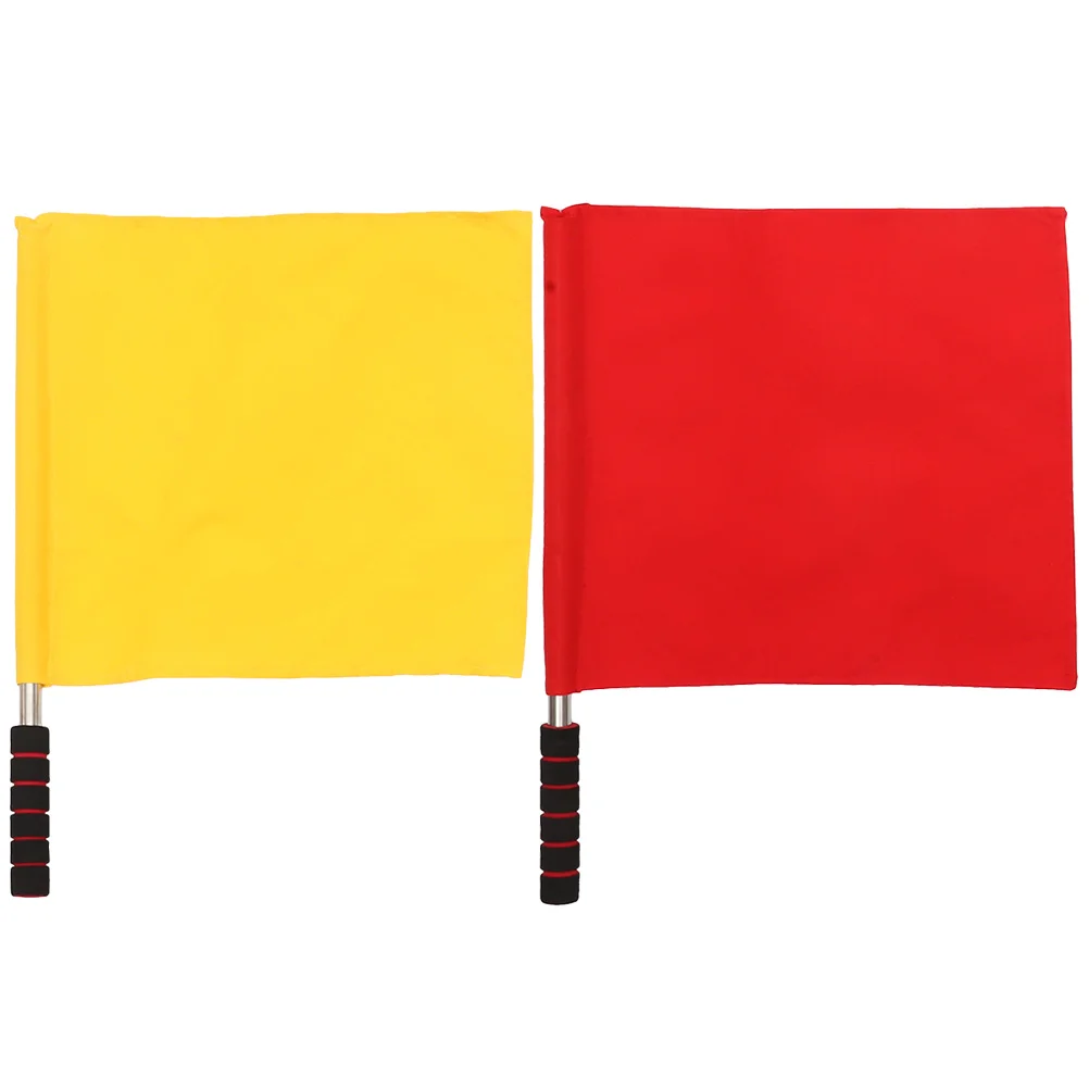 

2Pcs Warning Flags Race Signal Flags Conducting Referee Flags Safety Judge Flags
