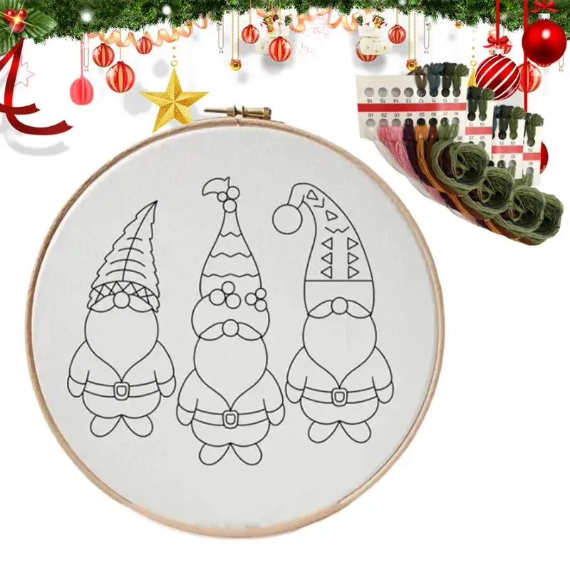 Рождественский набор для вышивания узоры фестиваля взрослых и детей ручная