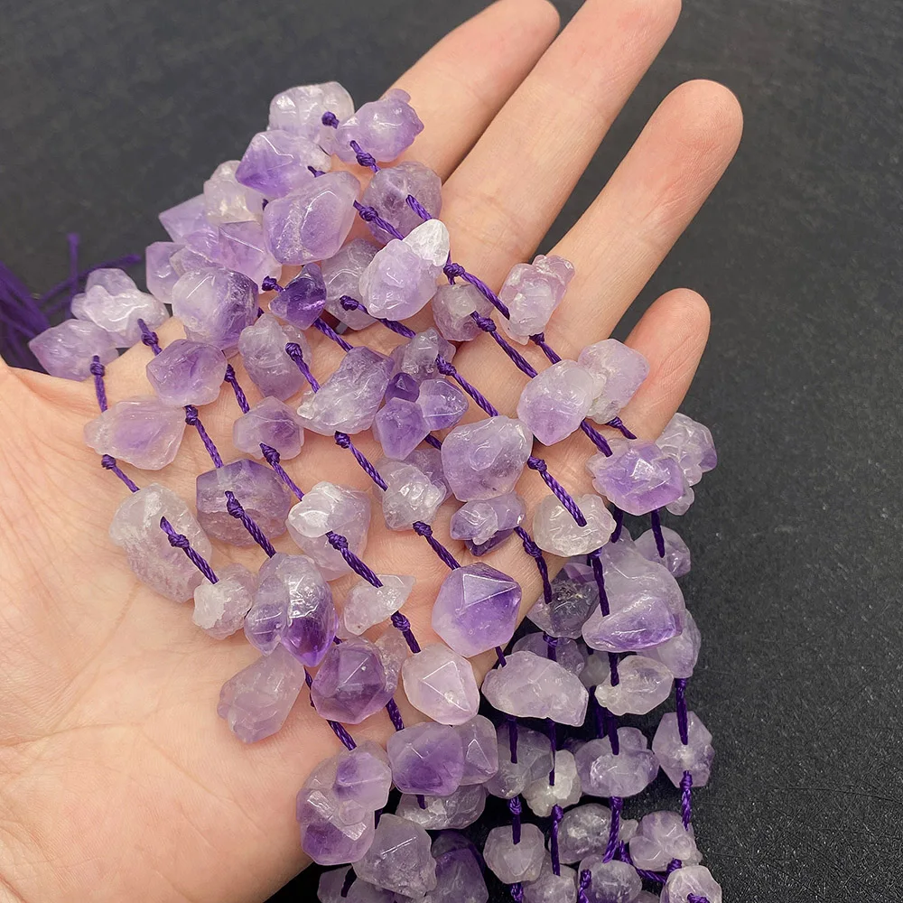 

Natural Stone Irregular Shape Amethyst 8-20mm Beads Reiki Jewelry DIY Men and Women Gift Bracelet Necklace Earring Accessories