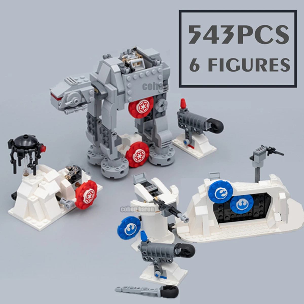 

Fit 75241 75233 75242 75239 Star Space Wars IEcho Base Defence Ace Tie Fighter Gunship AT AT Model Building Block Bricks Toy Kid