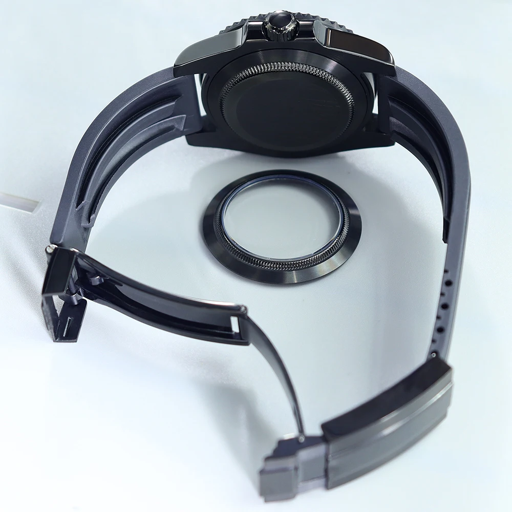 Корпуса для часов 40 мм резиновые ленты черный синий зеленый SUB керамический