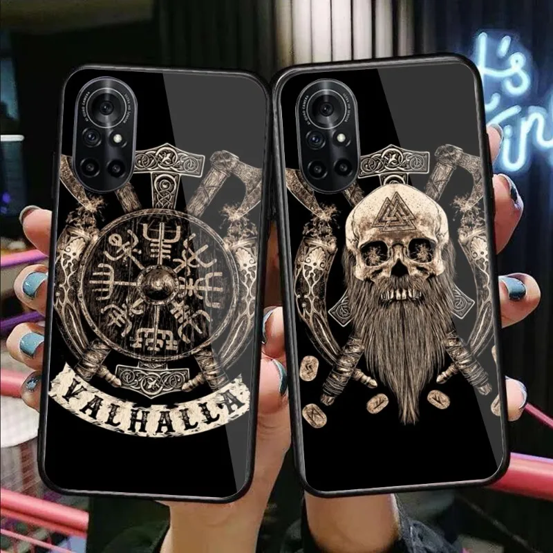

Чехол для телефона Viking для Huawei P50 P40 P30 P20 Pro Mate 40 30 20 Pro Nova 9 8 7 PC, стеклянный чехол для телефона
