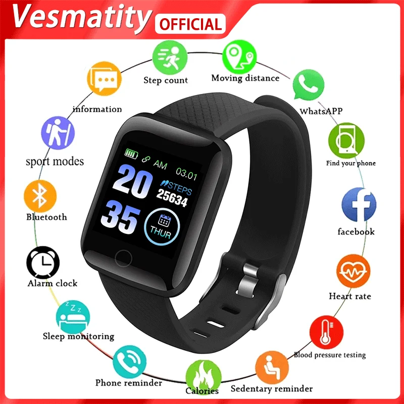 

116 Plus Smart Bracelet Heart Rate D13 Smartwatches Men Fitness Tracker Wristbands Blood Pressure Smart band Pedometer