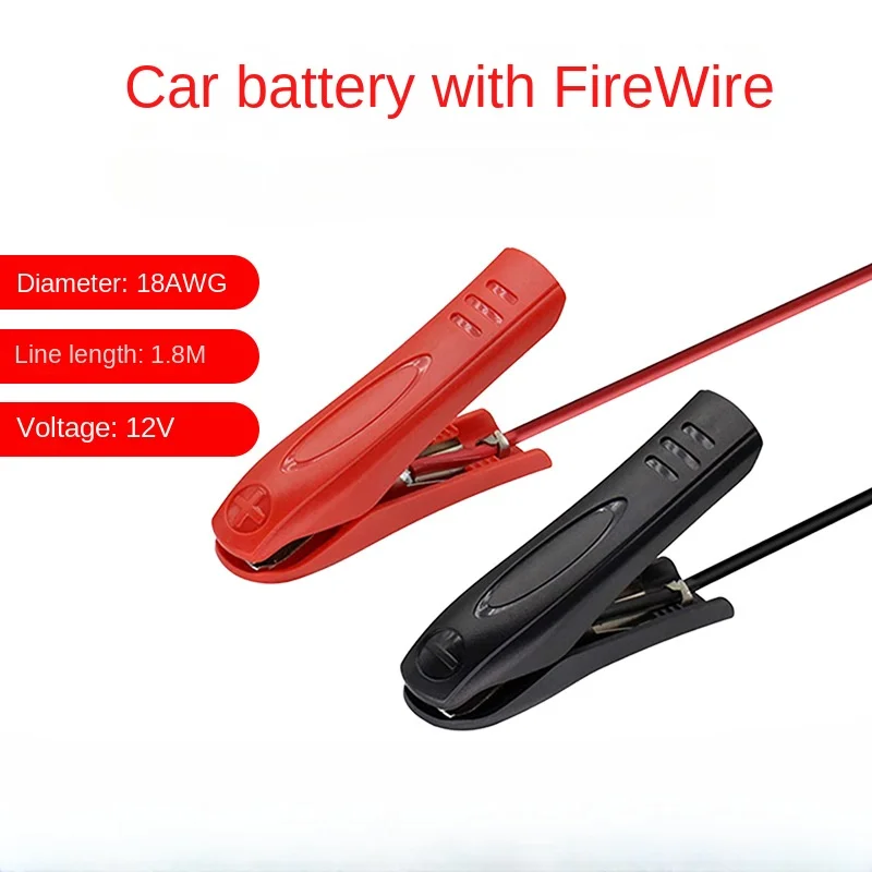 

12/24V 50Amp Car Battery Power Wire Line Cable Power Emergency Line with Jump Starter Alligator Clamp Battery Inverter Cable Set