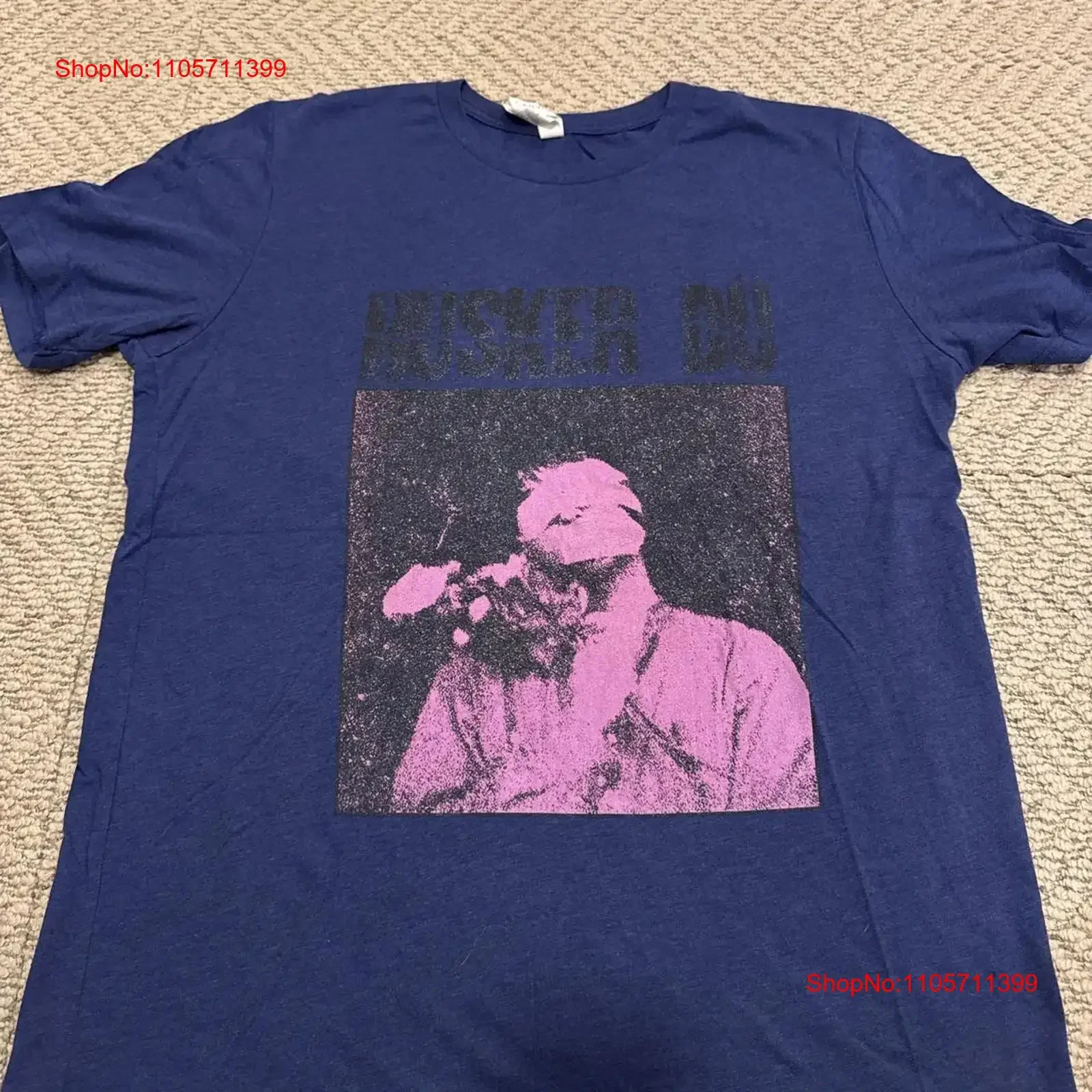 Фото Редкая футболка группы Hüsker Dü, темно-синяя, размер S-5XL, AR519, с длинными или короткими рукавами, винтажная, мягкая, эластичная, комфортная, слегка состаренная. №1