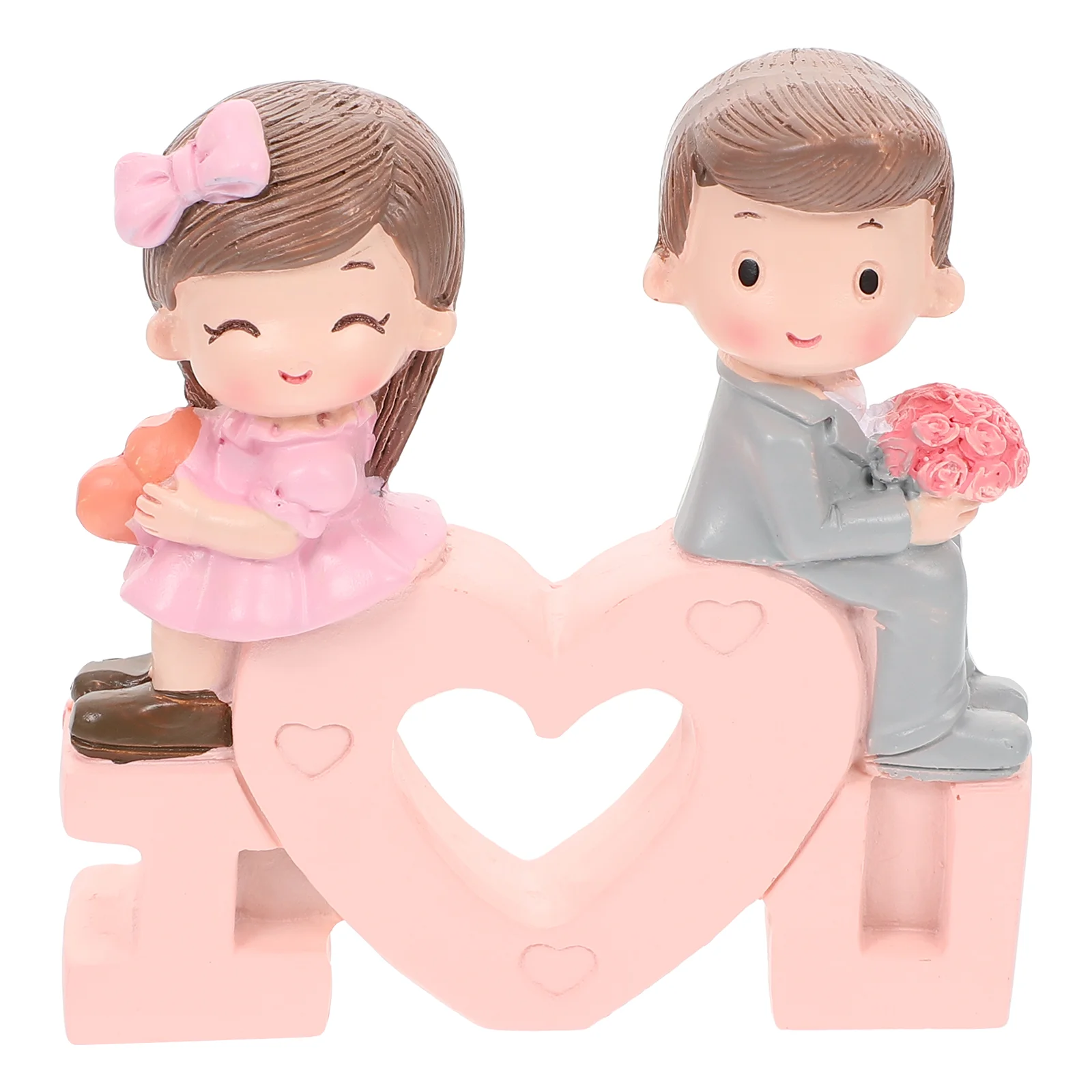 

Wedding Couple Figurinesstatue Figurine Sculpture Ornament Day Romantic Lover Bride Groom Love Cake Adornment Mini