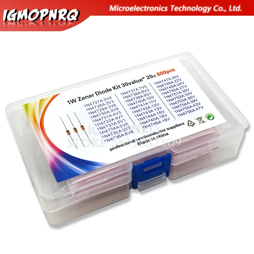 

Стабилитрон 3 в-47 В, 1 Вт, 600 шт., регулятор напряжения 39 в, 30 В, 27 В, 24 В, 22 в, 20 в, 18 в, 16 В, 13 в, 12 В, 10 в * 20 шт.