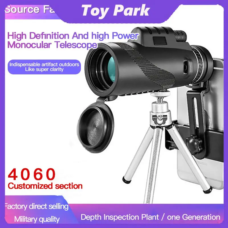 

Portable 40x60 Monocular Telescope Low Light Night Vision Glasses Telescoping Telescope Optical Telescope Compact Zoom Telescope