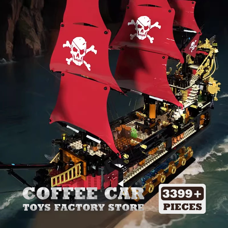 Креативные микро строительные блоки модель пиратского корабля пластиковые