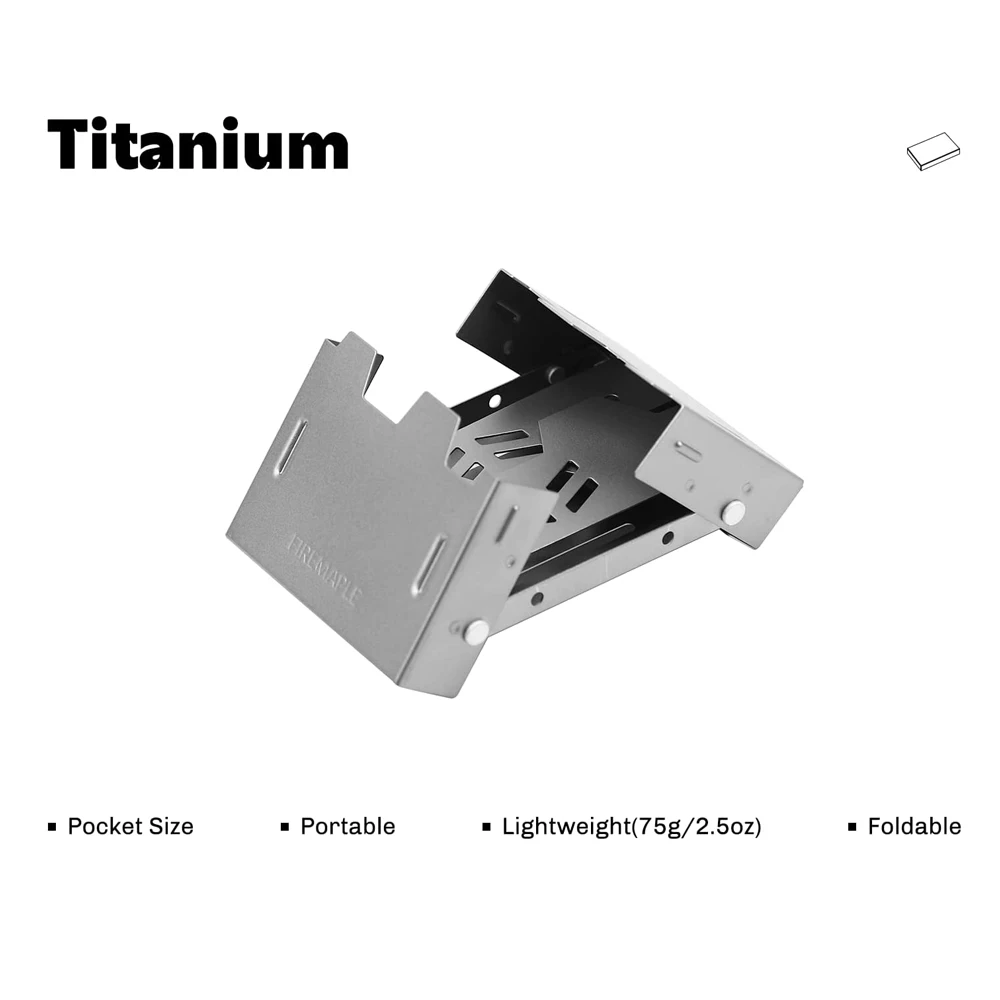 Fire Maple Lotus Titanium Сверхлегкая однотонная спиртовая плита мини складная походная