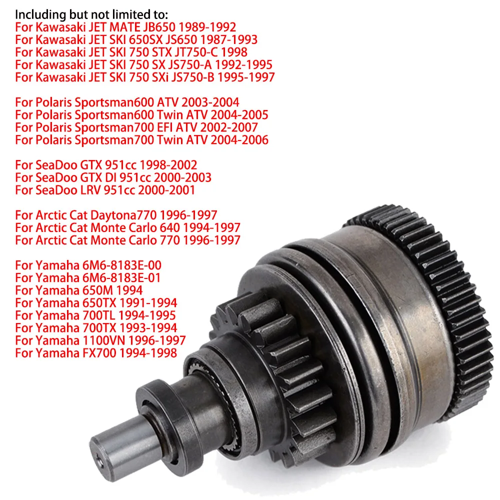 

Bendix starter For Yamaha 650M 700TX SJ700 For Kawasaki JET MATE JB650 For Polaris Sportsman600 ATV For SeaDoo XP 951cc