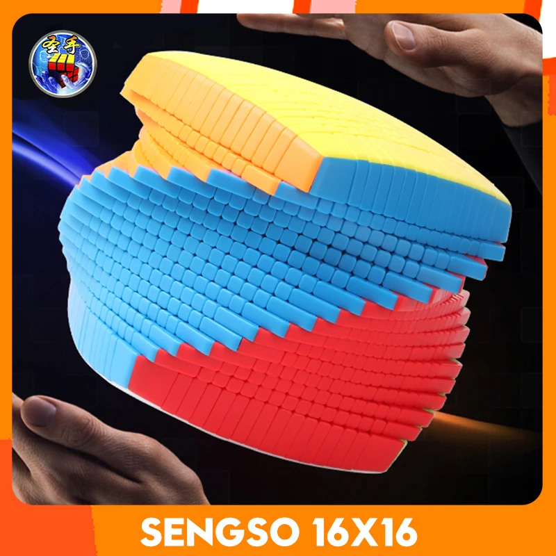 [CubeFun]Shengshou 16x16 Magic Speed Cube Наклейки Непоседа Игрушки Sengso Cubo Magico Головоломка Детские