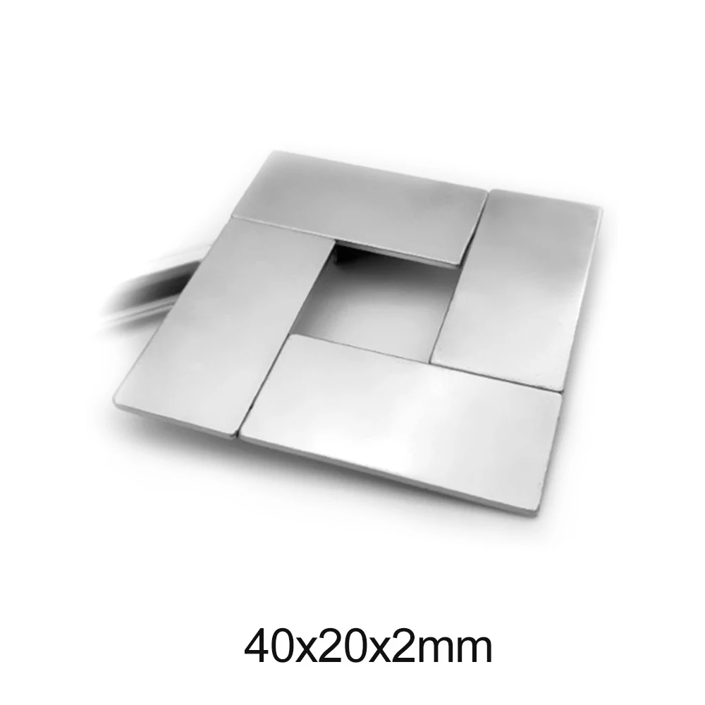 2/5/10/20/30 шт. 40x20x2 блоки редкоземельные магниты 40 мм x 20 мм длинный прямоугольный магнит 40x20x2 мм постоянный неодимовый магнит 40*20*2