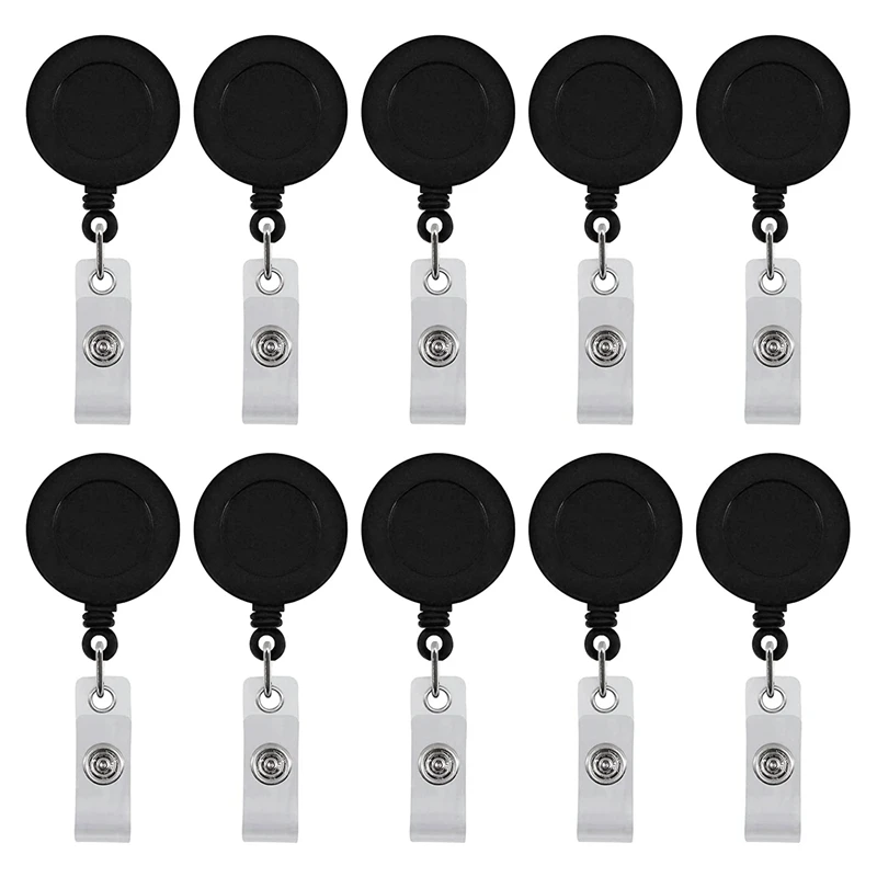 

20Pcs Retractable ID Card Badge Clip Badge Reel with Alligator Clip Badge Clip High Quality Badge Clip