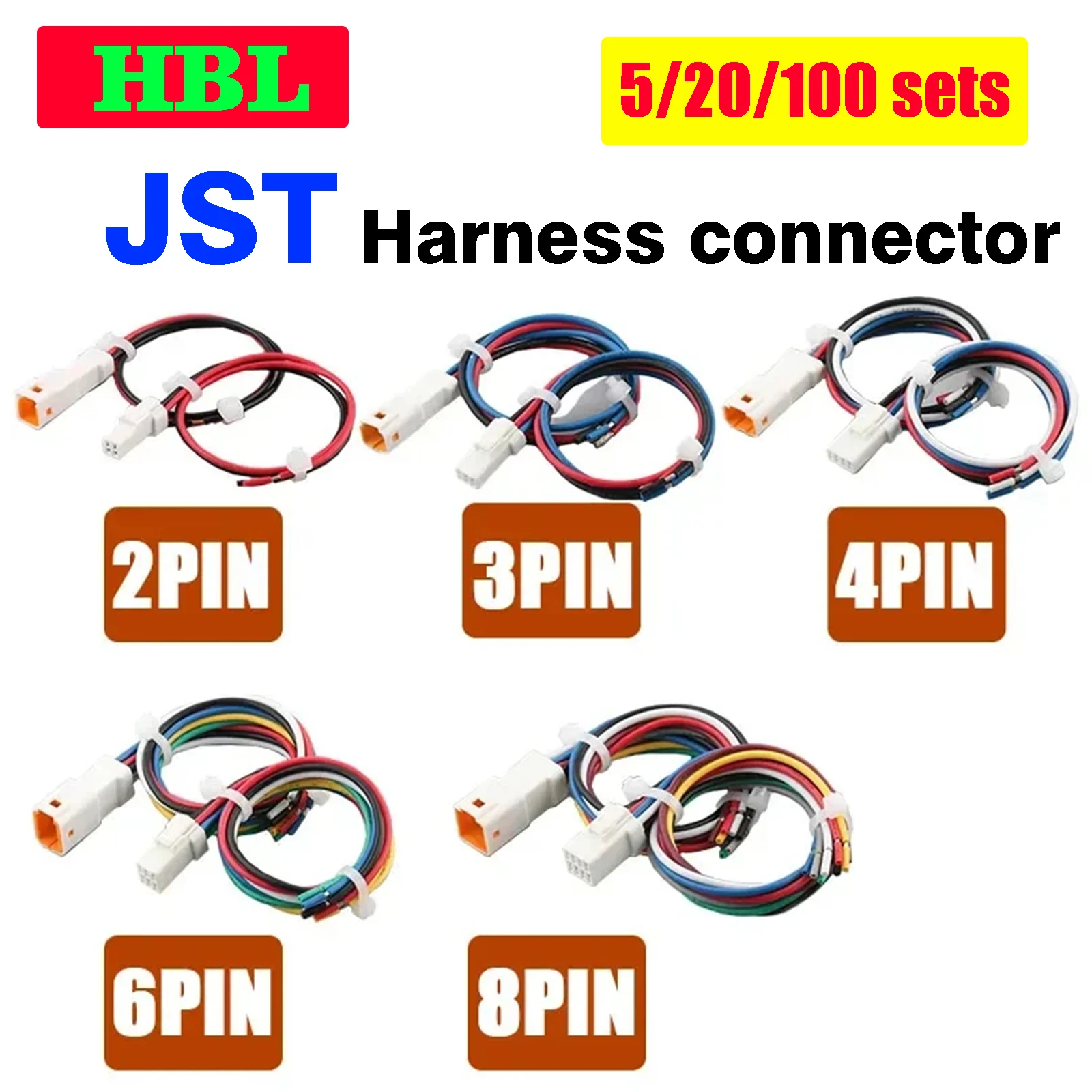 5/20/100 компл. мини-Micro JST автомобильный разъем жгута проводов с проводом 15 см