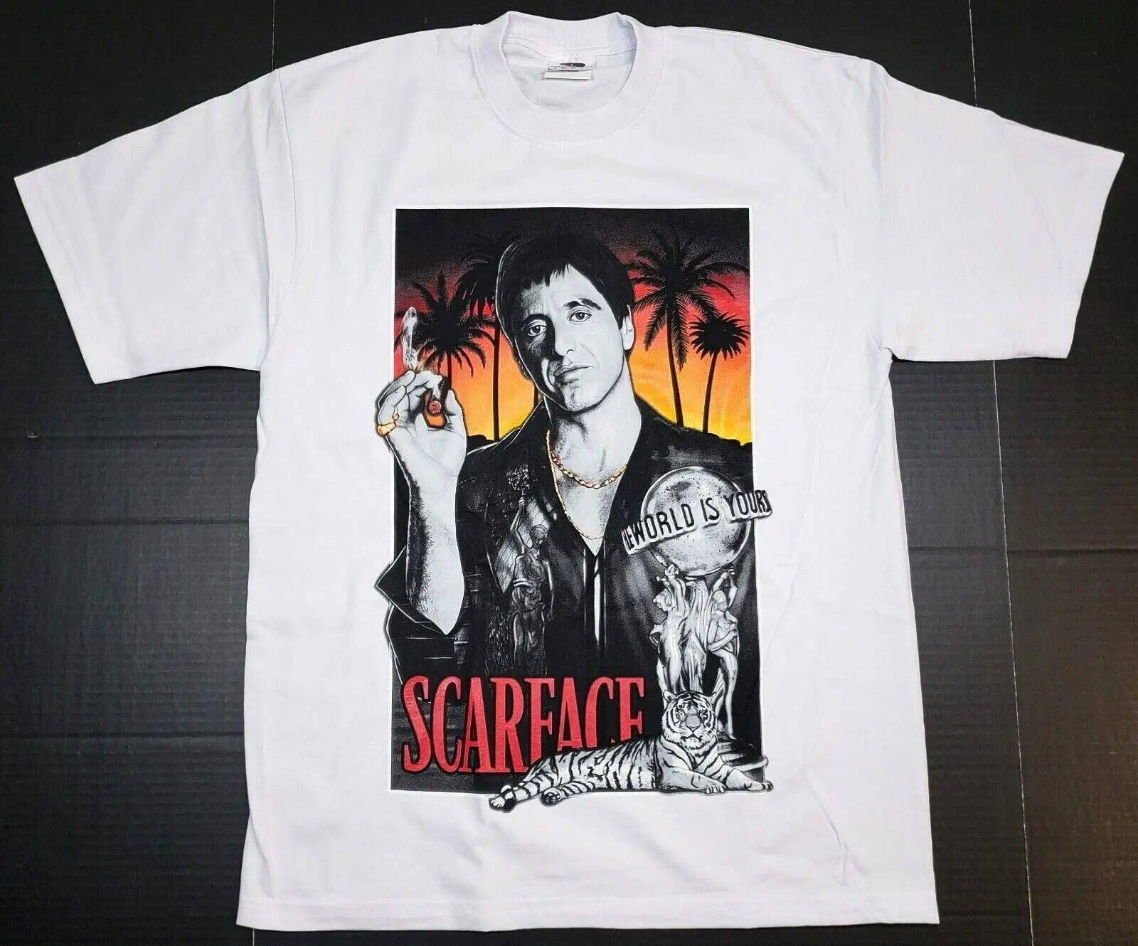 Футболка SCARFACE Tony Montana Gangster Movie мужская футболка из 100% хлопка белая новинка