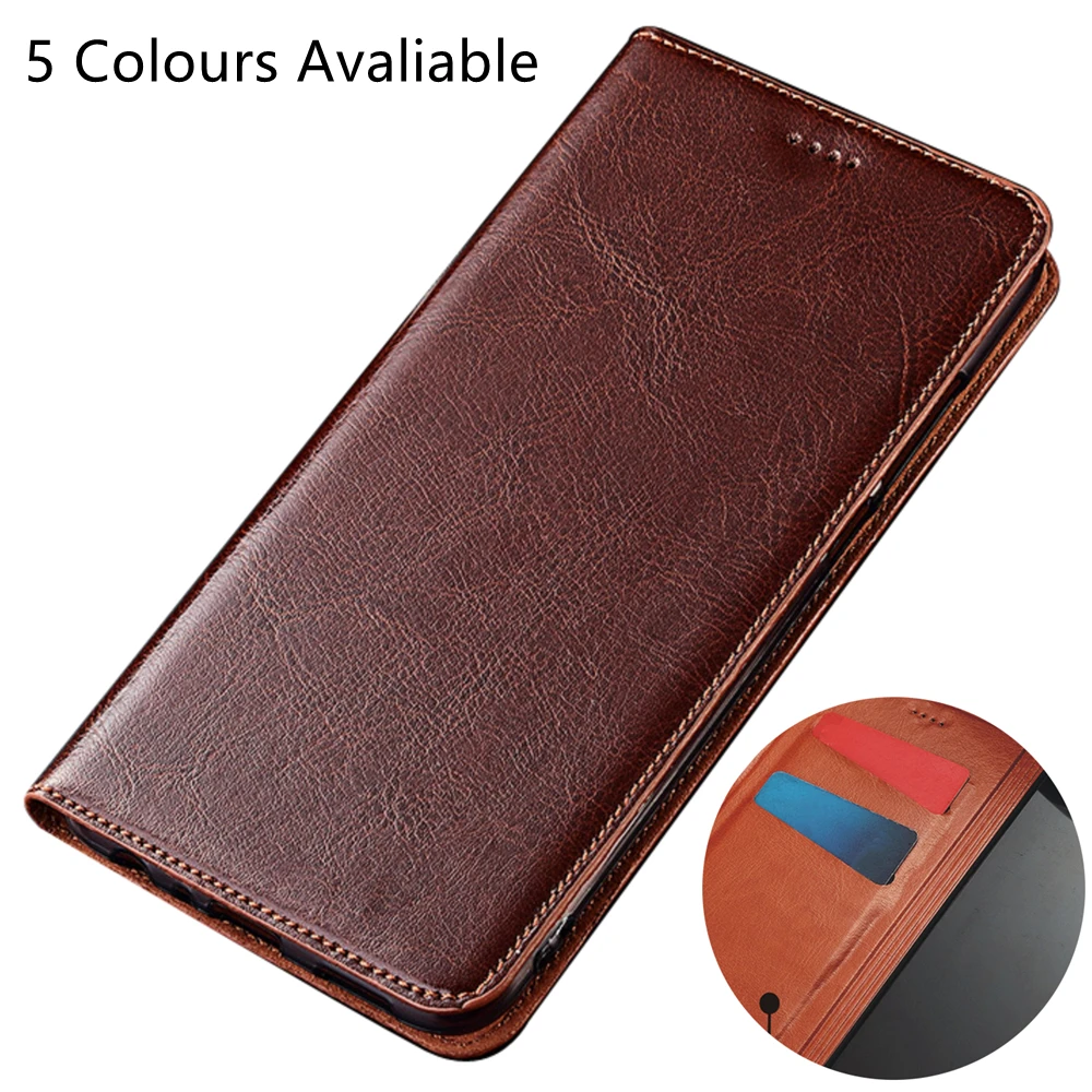 

Crazy Horse Real Leather Magnetic Book Phone Bag For LG G9 ThinQ 5G/LG G9/LG G6/LG G5/LG G4 Phone Case With Card Slot Pocket