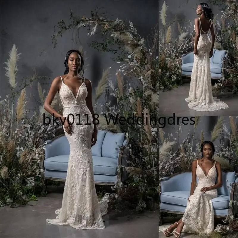 

Wedding Dresses with Wrap Full Lace Appliques Bridal Gowns Backless Sweep Train Wedding Dress Vestido De Novia