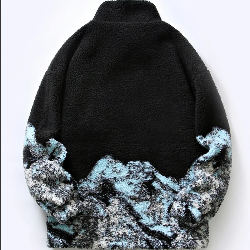 Winter Men Fleece Down Jacket 2021 Fashion Warm Thicken Parkas Coat Japanese Streetwear Lamb Wool Coat