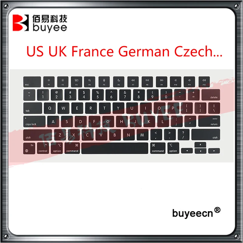 

Laptop A2442 A2485 Keycaps Keys Cap US UK France German Czech Keyboard KeyCap For Apple Macbook Pro M1 Pro/Max Retina 14" 16"