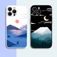 landscape painting phone cases for iphone 12 13 11 pro max 12 mini camera protective cover iphone xr x xs max 7 8 plus se 2020