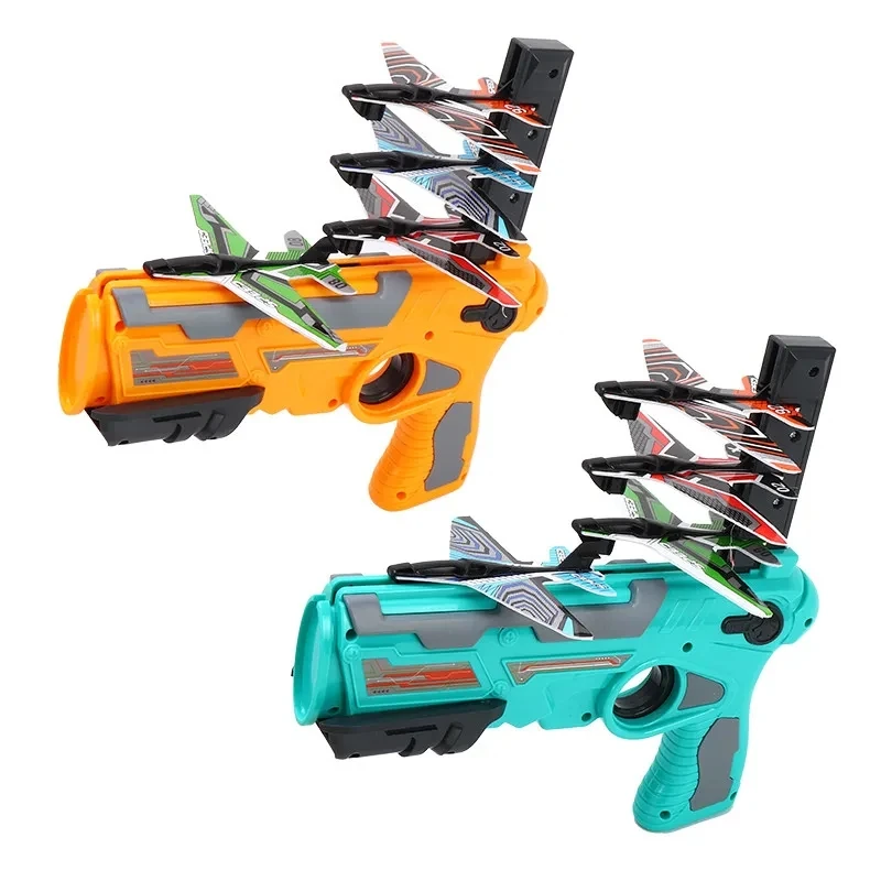 

1Set Boy Foam Catapult Airplane Children Outdoor Toy Hand Throwing Launcher Glider Model Bubble Catapult Plane Aircraft Game Toy