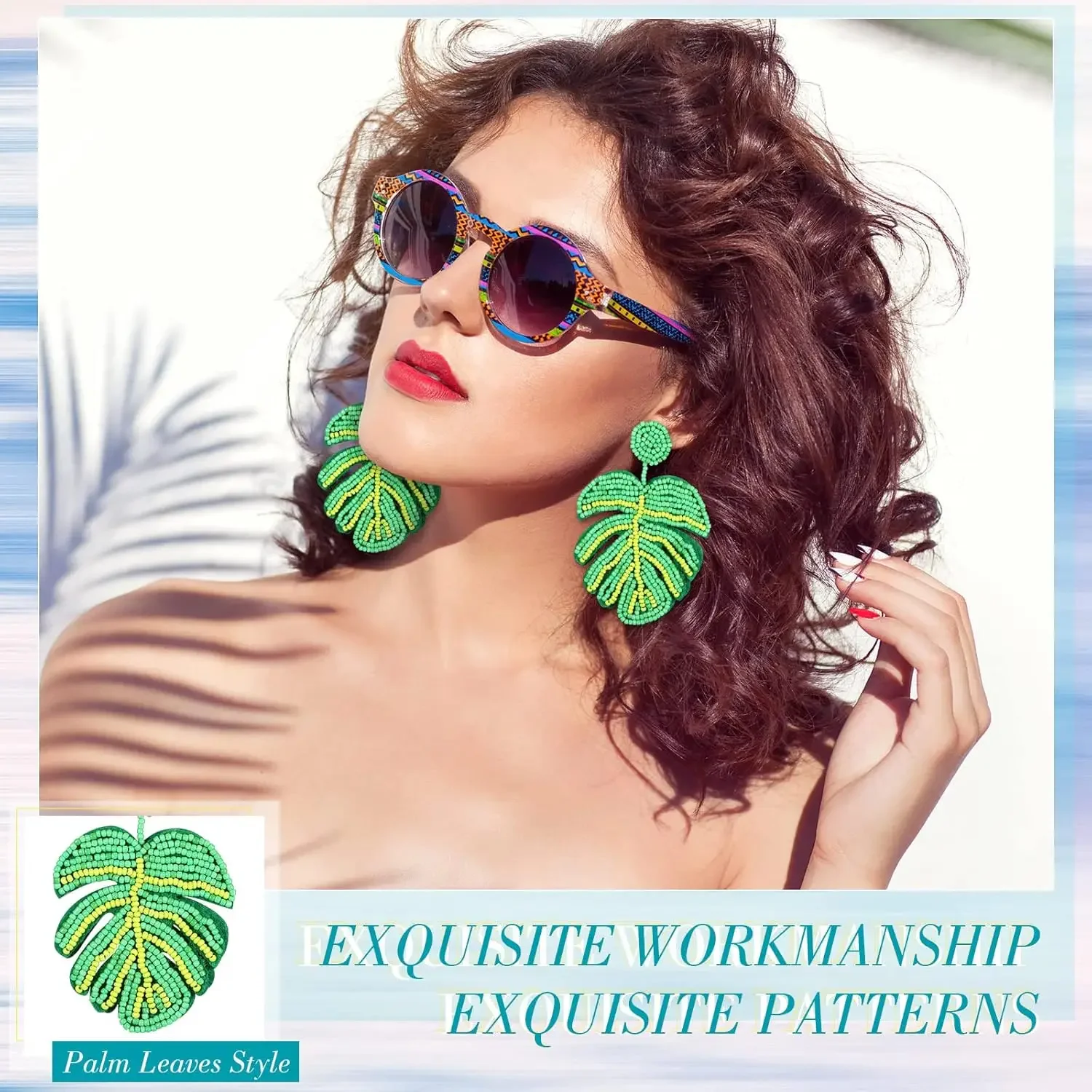 4 пары серег с фруктами и бисером богемные массивные висячие серьги арбузом