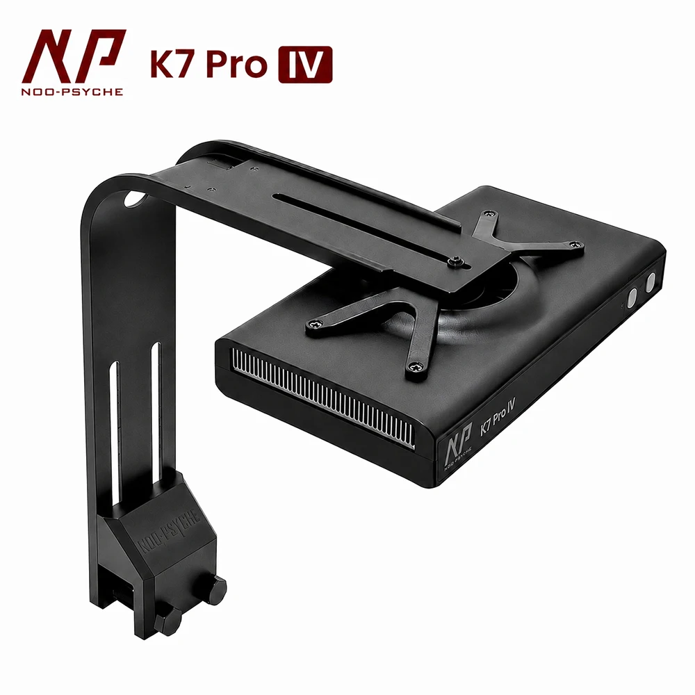 Фото Светодиодный светильник для аквариумов Noo-Psyche K7 Pro IV V4 100W с полным спектром и управлением через приложение, для морских рифовых аквариумов с SPS, LPS и мягкими кораллами. №1