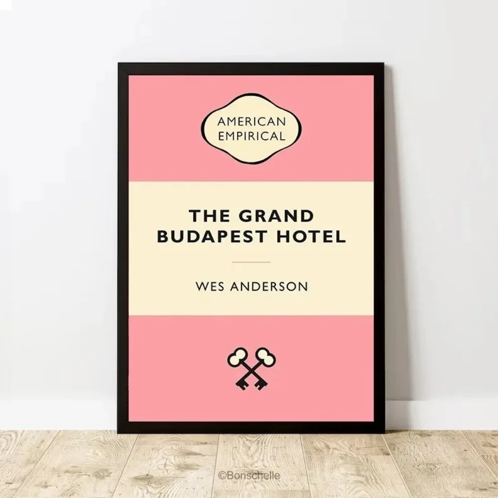 Wes Anderson Klasyczna seria filmów „Big Budapest Hotel” Obraz na płótnie Abstrakcyjny styl Bez ramki Idealny do wystroju domu