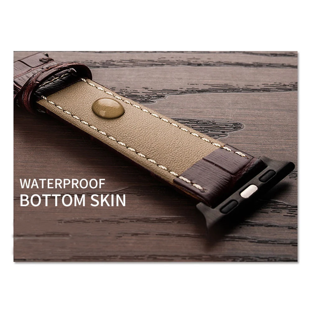 Leather strap For Apple watch band 44mm 45mm 41mm 40mm 42mm 38mm wristband correa bracelet iWatch series 7 3 4 5 6 SE Accessorie