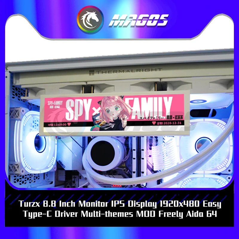 

Поворотный 8,8 дюймовый IPS монитор ПК, аппаратный мониторинг, второй дисплей, USB Type-C, программное обеспечение, драйвер, свободно AIDA 64