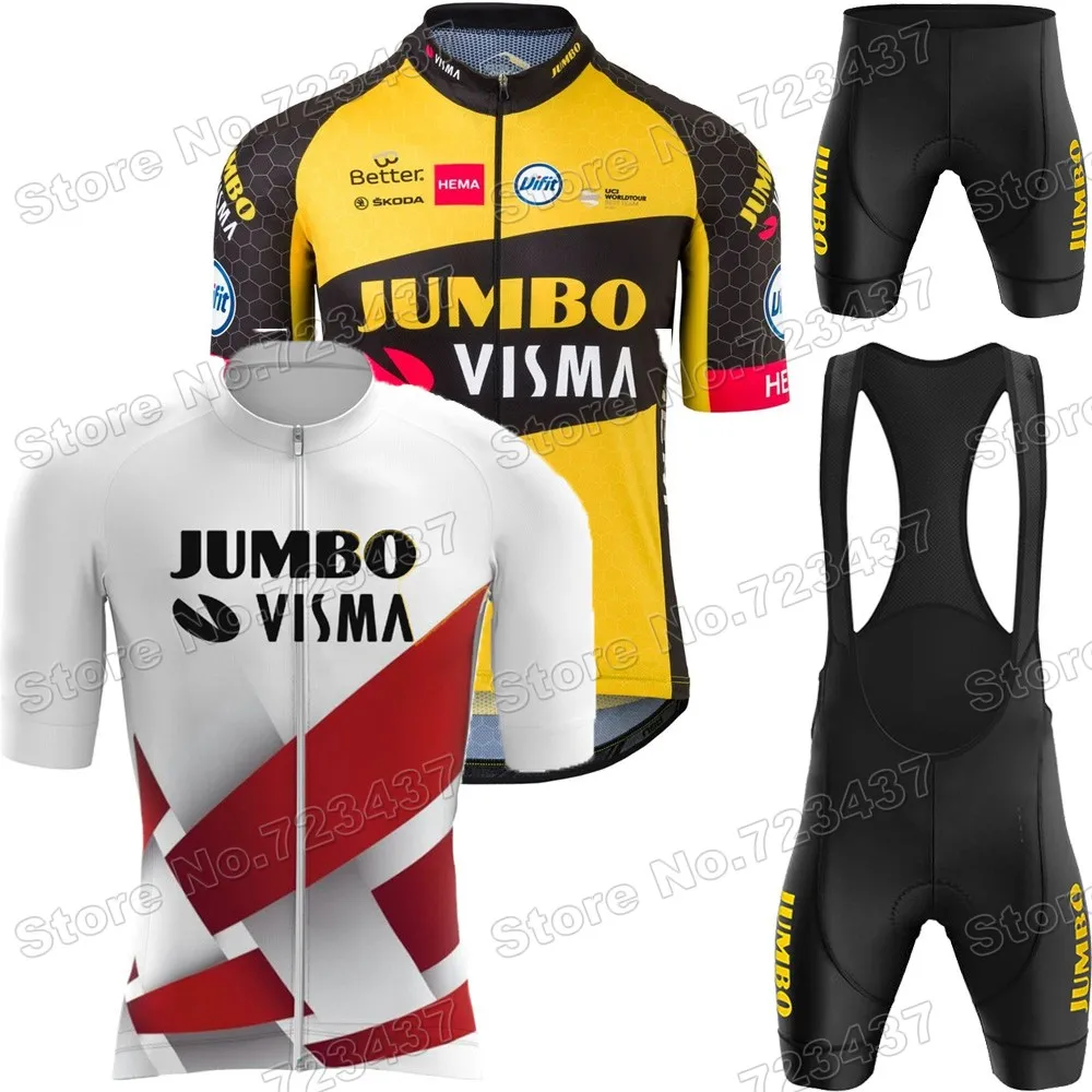 

Мужской комплект одежды для велоспорта Jumbo Visma, профессиональный комплект одежды для велоспорта из Джерси, летний мужской костюм для гоночн...