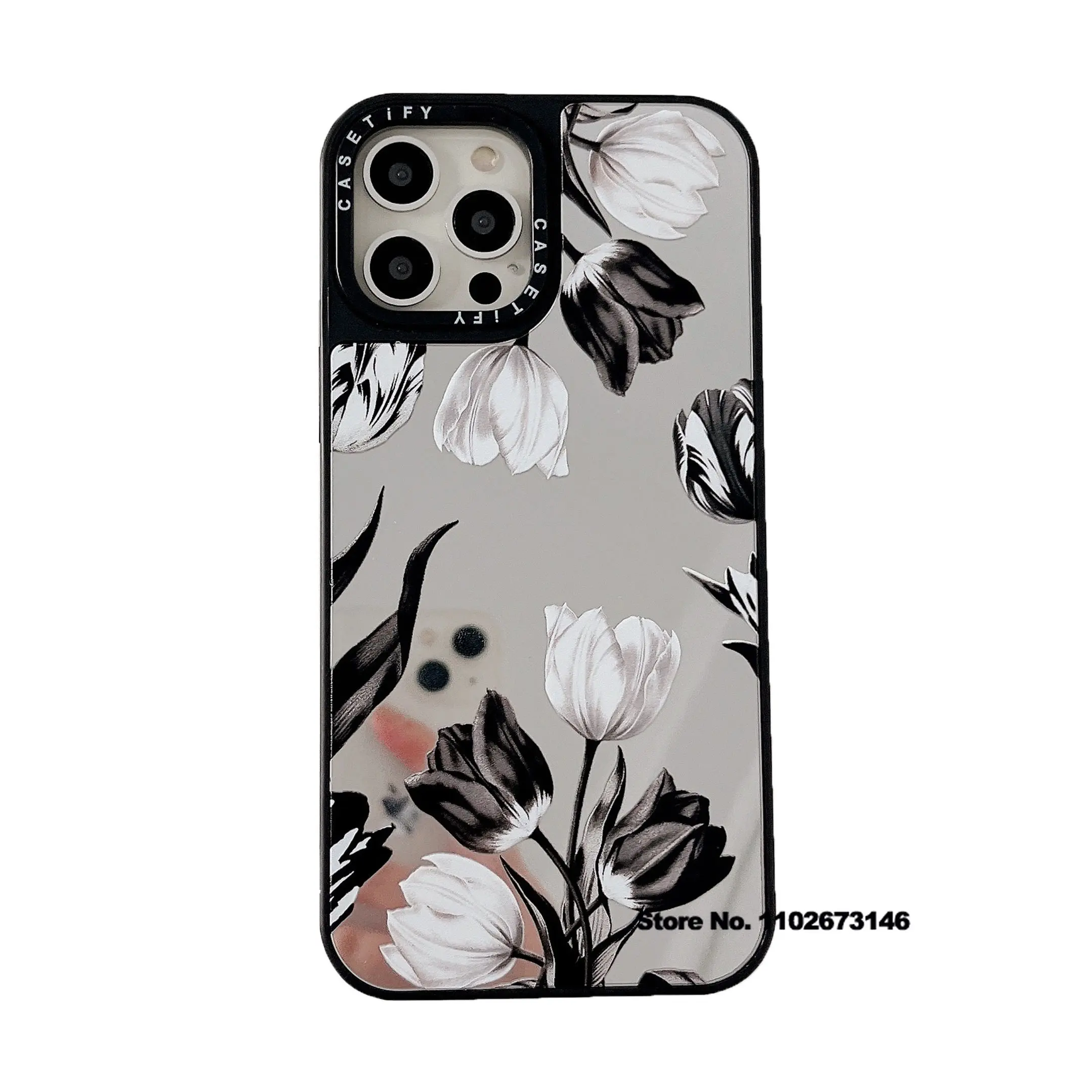 

CASETIFY Lnk Flower Mirror Case for iphone 12 13 14 Pro 13 Mini 11 14Promax SE2020 6 7 8 14 Plus Back Cover D0315